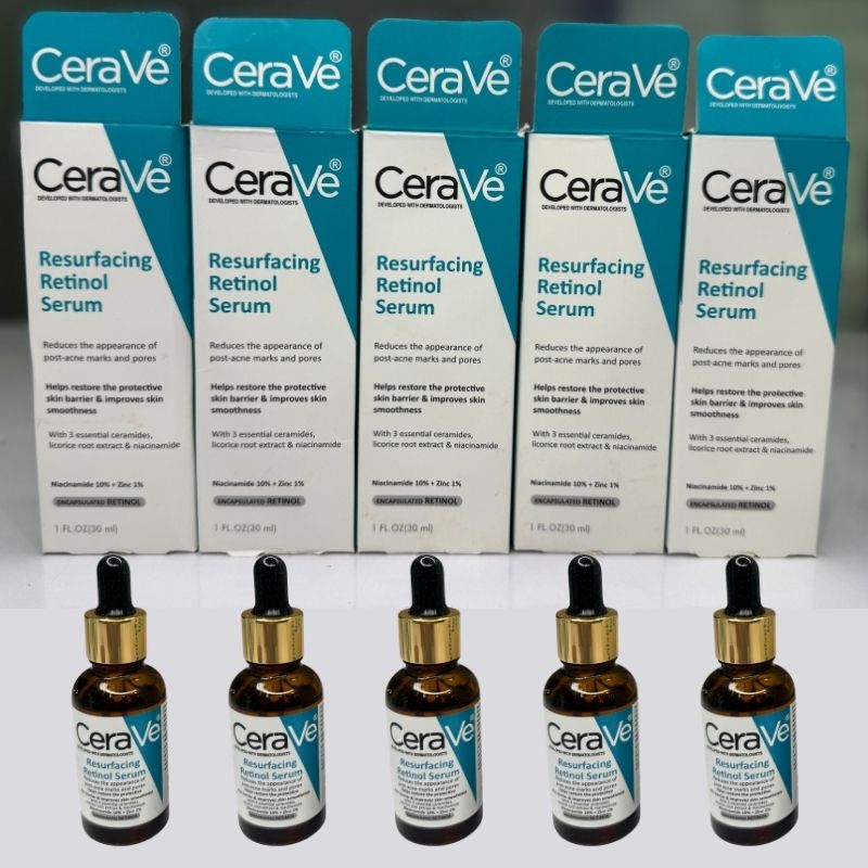 CeraVe Resurfacing Retinol Serum 30ml | Post-Acne Marks, Brightening & Pore Minimizer - Image 3